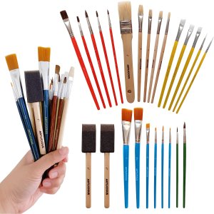 Artlicious Paint Brushes - Acrylic Paint Set and Detail Paint Brushes for Kids