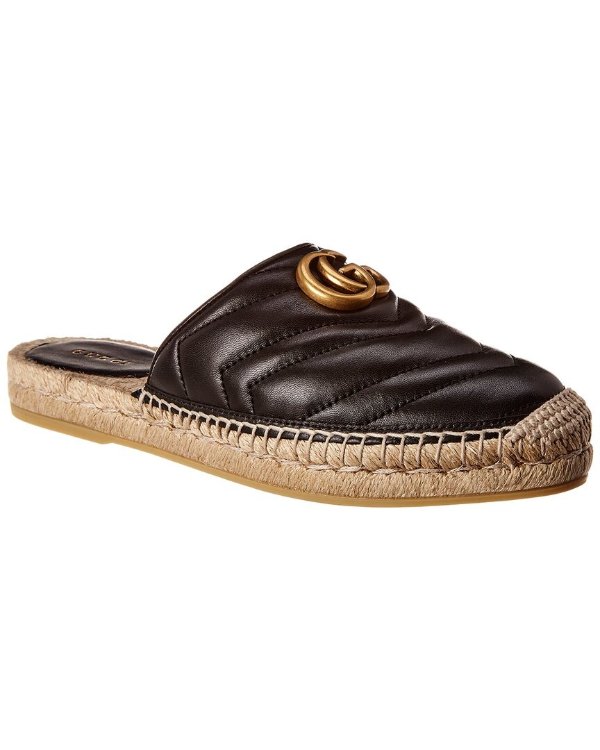Double G Leather Espadrille