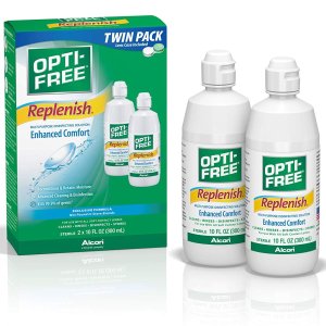 Opti-Free Replenish Multi-Purpose Disinfecting Solution with Lens Case, Twin Pack