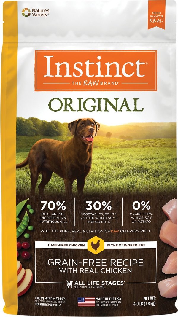 Original Grain-Free Recipe with Real Chicken Freeze-Dried Raw Coated Dry Dog Food, 4-lb bag - Chewy.com