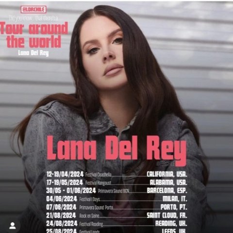 雷丁/丽兹双城音乐节！8.24-25Lana Del Rey 打雷姐英国演唱会 - 2024世巡音乐节官宣！