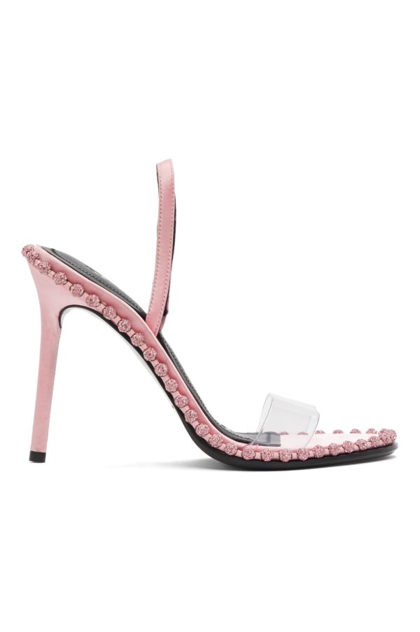 Pink Crystal Nova Heeled Sandals