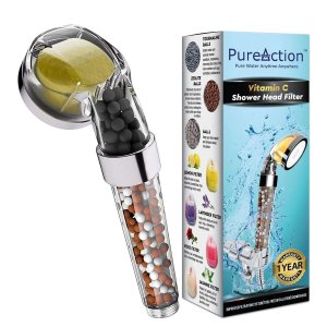 PureAction 维C过滤淋浴喷头套装 软化水质拯救脱发