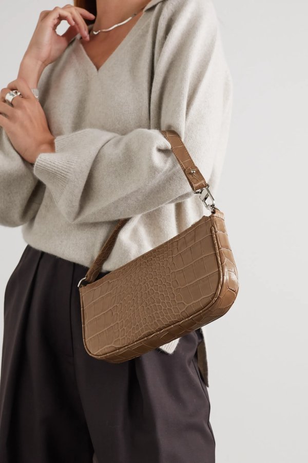 Sleek brushed leather shoulder bag – 10corsocomo
