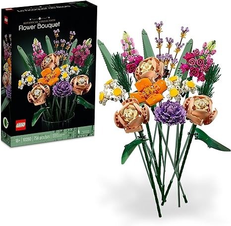 Flower Bouquet 10280 Building Kit; A Unique Flower Bouquet and Creative Project for Adults, New 2021 (756 Pieces)