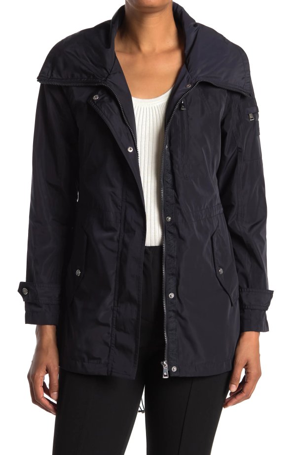 Petite Hooded Rain Anorak Jacket