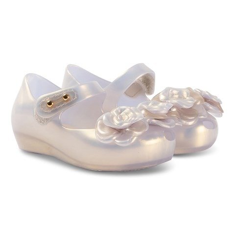 Silver Irridescent Ultragirl Flower Shoes | AlexandAlexa