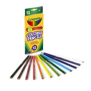 Crayola Long-Barrel Colored Woodcase Pencils, 12-Count