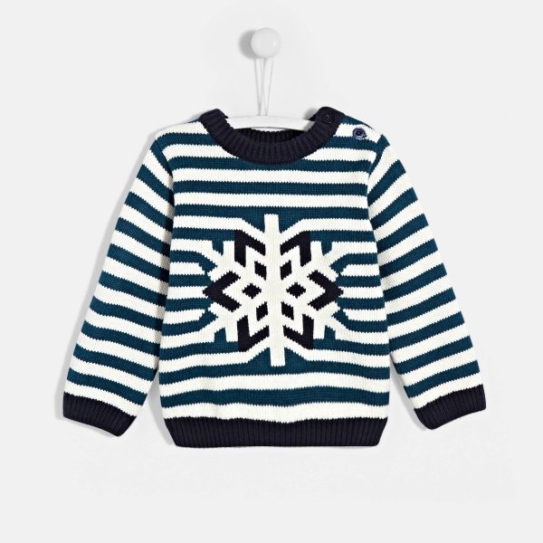 Toddler boy snowflake sweater