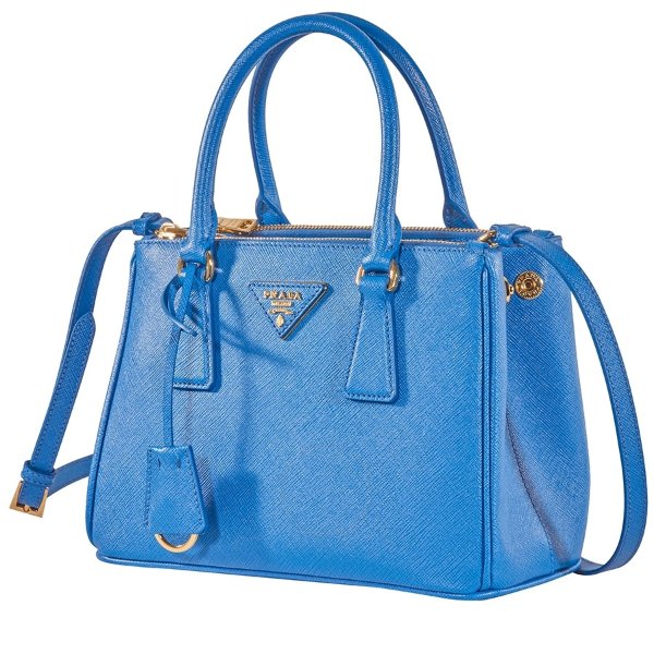 Galleria Mini Saffiano Leather Bag- Blue