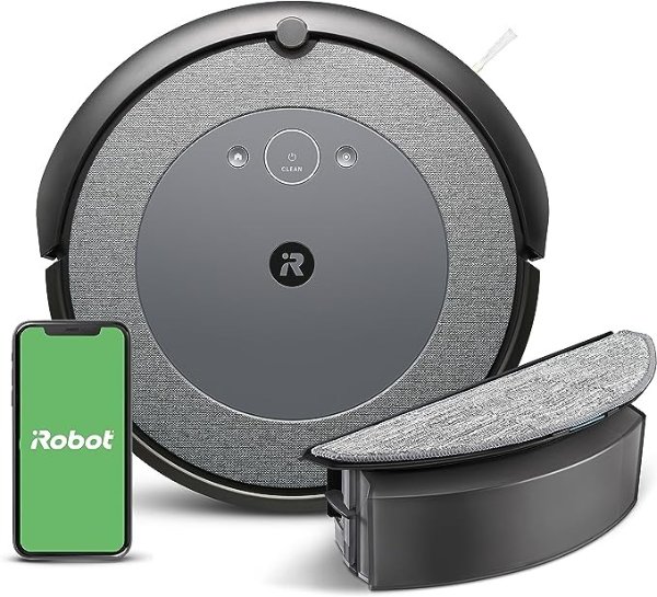 Roomba Combo i5 Robot Vacuum & Mop - Clean by Room with Smart Mapping, Works with Alexa, Personalized Cleaning Powered OS, Ideal for Pet Hair, Carpet and Hard Floors