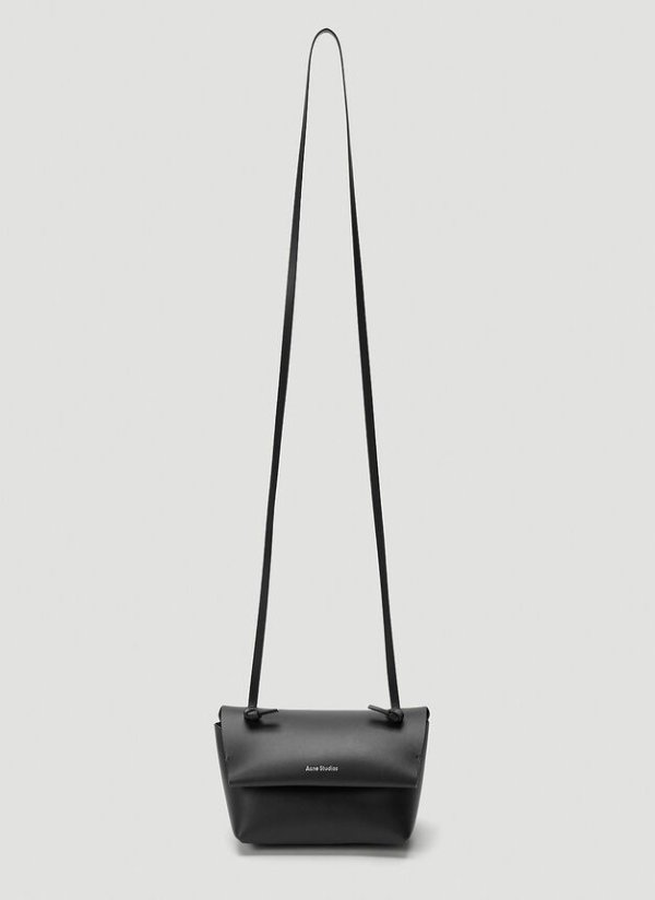 Alexandria Knotted-Strap Shoulder Bag in Black