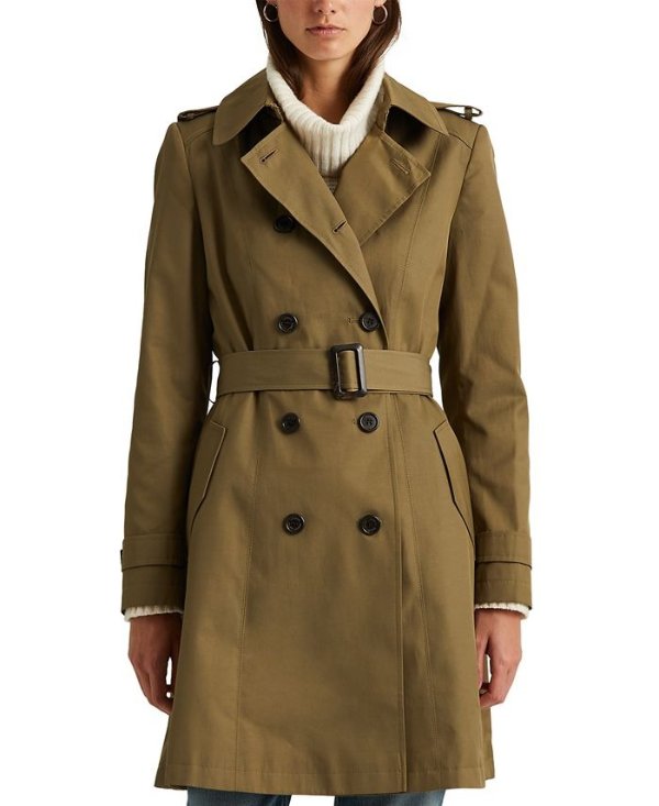 Belted Water Resistant Trench Coat, Created for Macy's