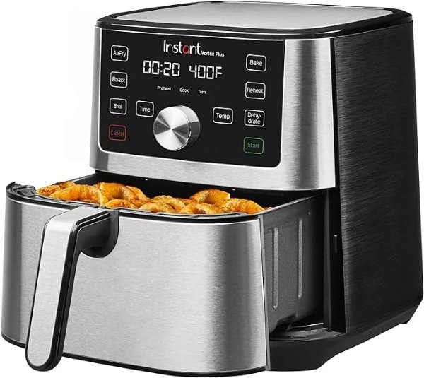 Instant Vortex Plus 6-in-1 Air Fryer, 6 Quart, 6 One-Touch Programs, Air Fry, Roast, Broil, Bake, Reheat, and Dehydrate