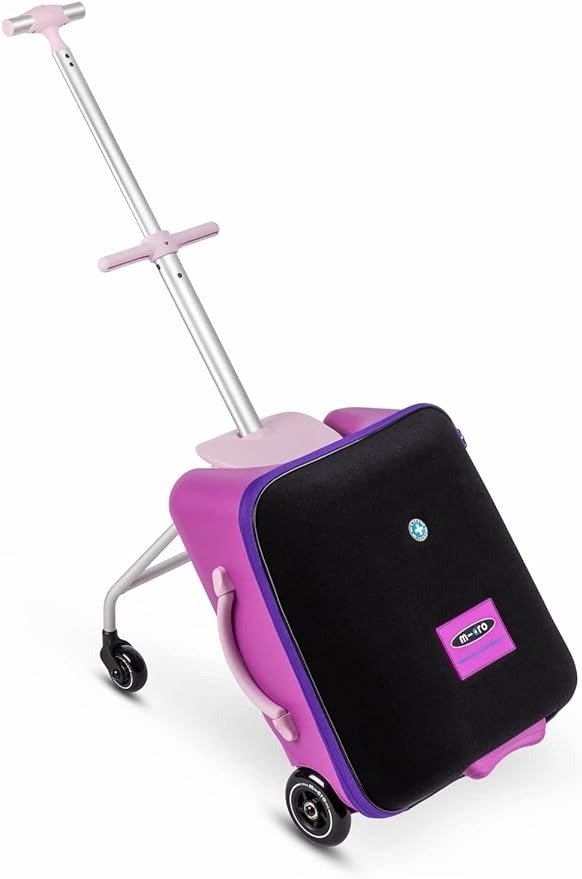 - Luggage Eazy - Foldable and Ride-able Swiss-Designed Luggage Case Carry-on for Kids, Ages 18 Months and Up (Violet)