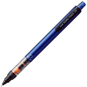 Uni Mechanical Pencil, Kuru Toga Pipe Slide Model 0.5mm Lead, Blue