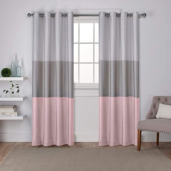 Exclusive Home Curtains 54x84, 54x84, Blush, 2 Count