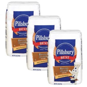 Pillsbury 烘焙面包面粉 5 lb，3包
