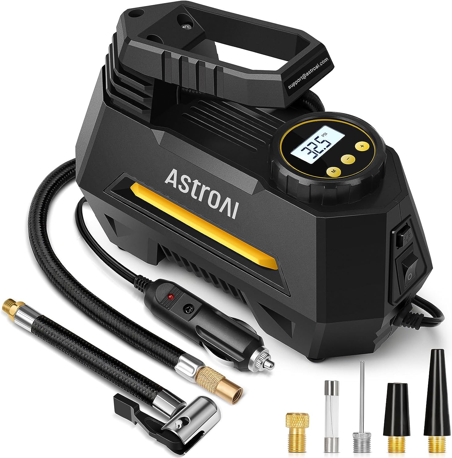 AstroAI 便携式充气泵 自动启停带LED闪光灯