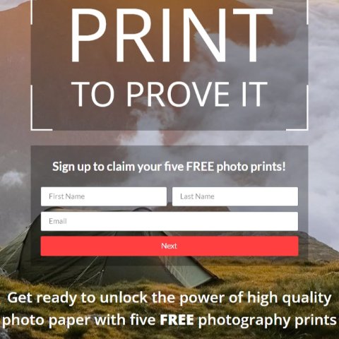 10″x8″或12″x8″仅需填信息即可免费5张照片打印！富士高品质相纸 复活节照片薅羊毛