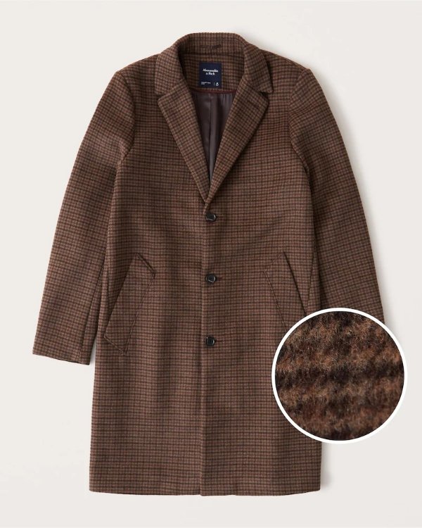 Men's Wool-Blend Topcoat | Men's Clearance | Abercrombie.com