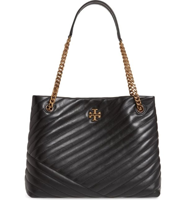 Kira Chevron Quilted Leather Tote