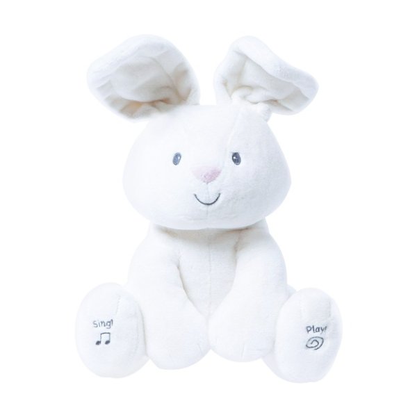 【百年品牌】加拿大 GUND Flora 12" 可爱毛绒动物玩具 #兔子 带有音乐和捉迷藏功能 加拿大百年品牌 圣诞新年生日礼物 - 亚米网