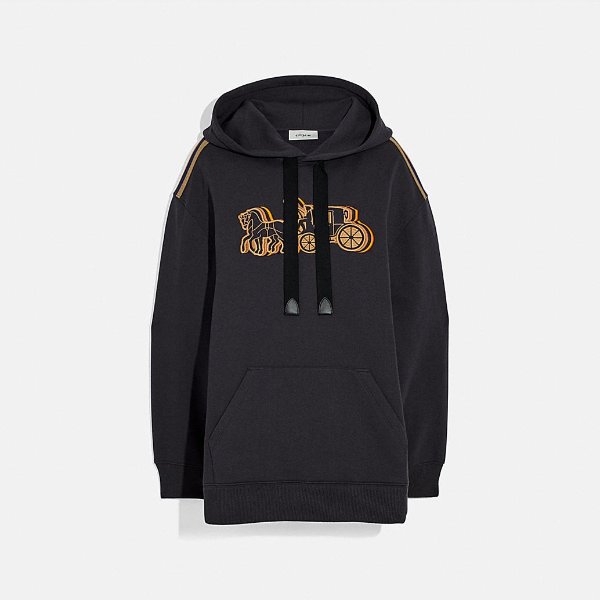 Oversized Horse and Carriage Hoodie