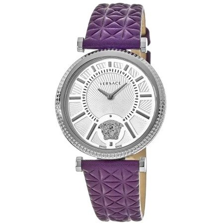V-Helix Ivory Dial Leather Strap Women's Watch