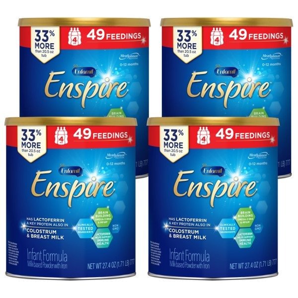 Enspire Infant Formula with MFGM & Lactoferrin, a Protein found in Colostrum - Powder Can, 27.4 oz, 8 ct