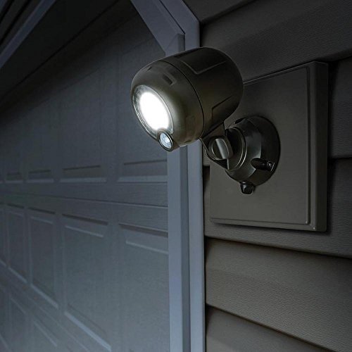 MB360XT-Brn-01-00 Wireless 200 Lm Battery-Operated Outdoor Motion-Sensor-Activated LED Spotlight, Brown