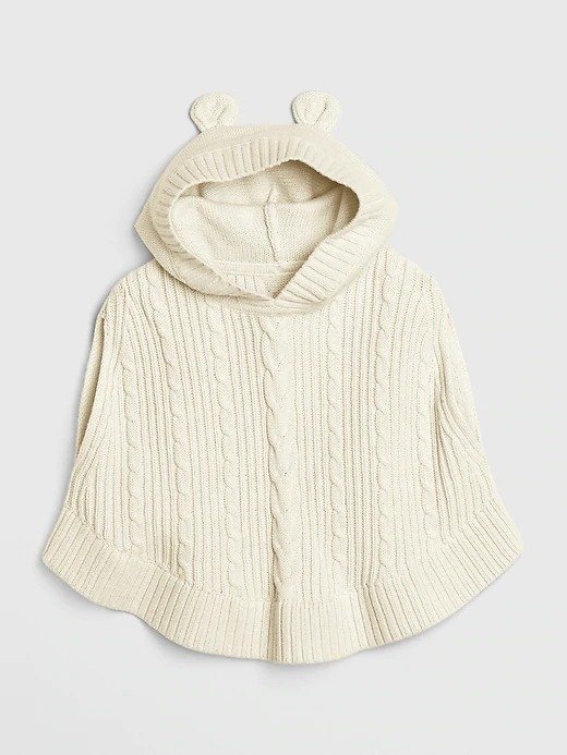 Toddler Cable-Knit Poncho