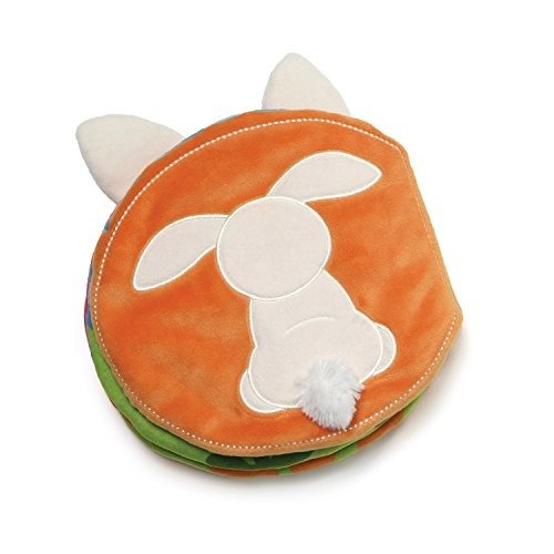 Baby GUND Flora Bunny Soft Plush Activity Book 8", Multicolor