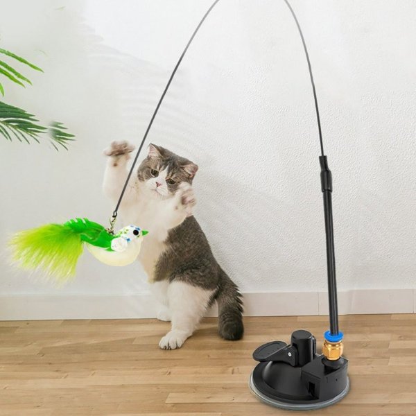 1.85US $ 15% OFF|Interactive Cat Toy Funny Simulation Feather Bird with Bell Cat Stick Toy for Kitten Playing Teaser Wand Toy Cat Supplies|Cat Toys| - AliExpress