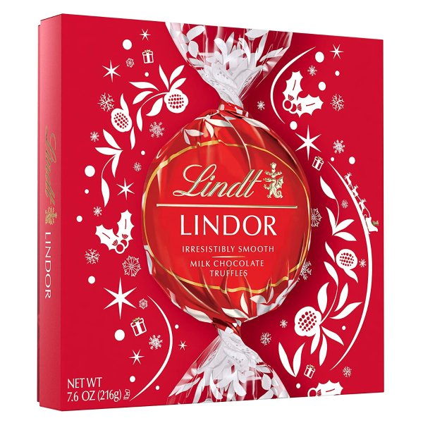 Lindt LINDOR Holiday Milk Chocolate Truffles 7.6 oz