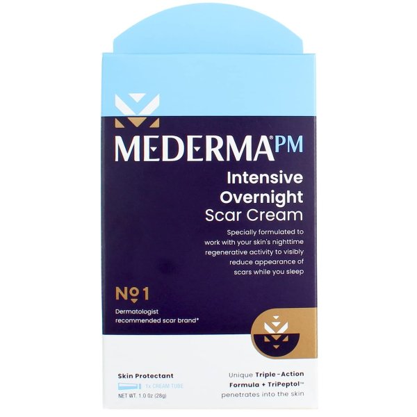 PM Intensive Overnight Scar Cream - Advanced Scar Treatment that Works with Skin's Nighttime Regenerative Activity - 1.0 oz (28g)