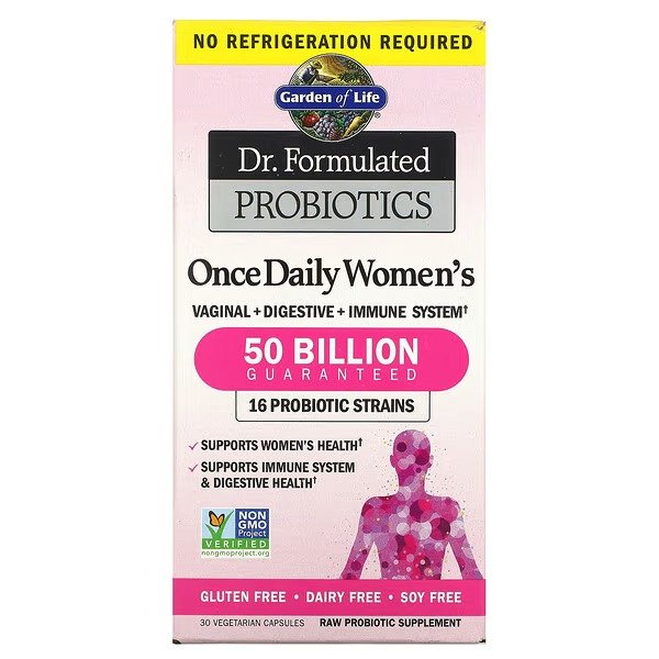 , Dr. Formulated 益生菌，女性每日一次，500 亿，30 粒素食胶囊
