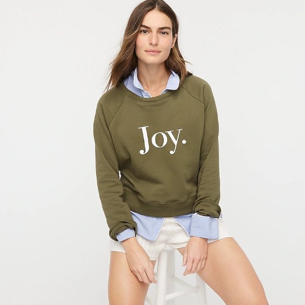 "Joy" sweatshirt in original cotton terry