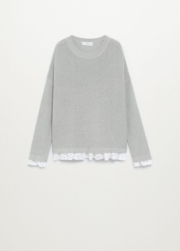 Contrasting knit sweater - Teen | Mango Kids USA