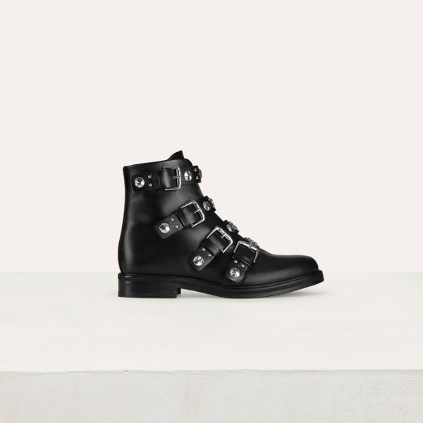 FORTUNA Multi-straps leather booties