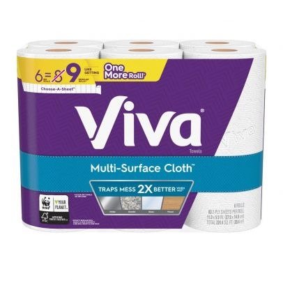 Multi-Surface Cloth Choose-A-Sheet Paper Towels, White - 6 ct