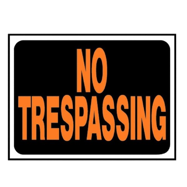 Hy-Ko Products 3014 No Trespassing Plastic Sign