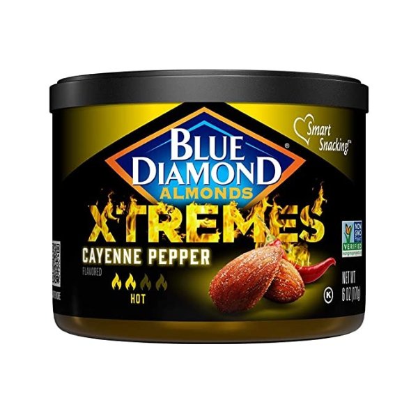 Diamond Almonds, XTREMES Flavored, Cayenne Pepper, 6 Ounce