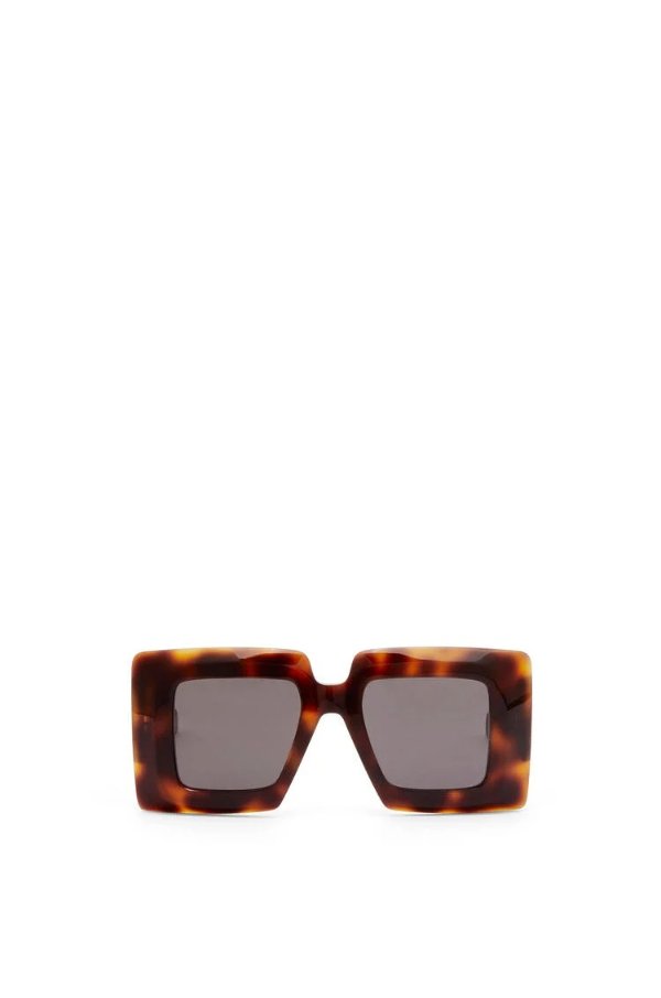 Oversized square sunglasses in acetate Havana - LOEWE