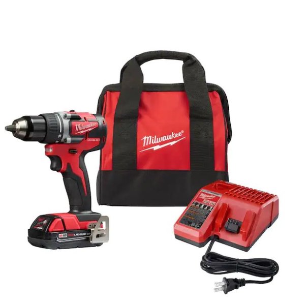 Milwaukee M18 18-Volt Lithium-Ion Brushless Cordless 1/2 in. Compact Drill/Driver