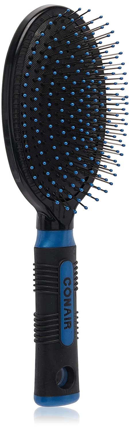 Pro Hair Brush with Wire Bristle, Cushion Base