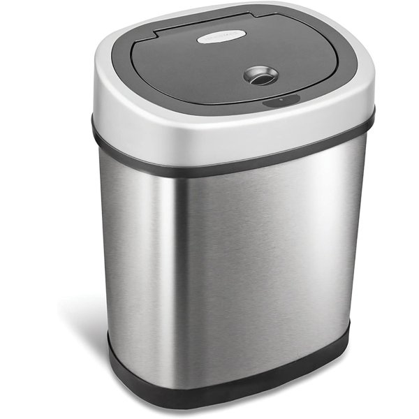 DZT-12-9 Automatic Touchless Infrared Motion Sensor Trash Can, 3 Gal. 12 L.