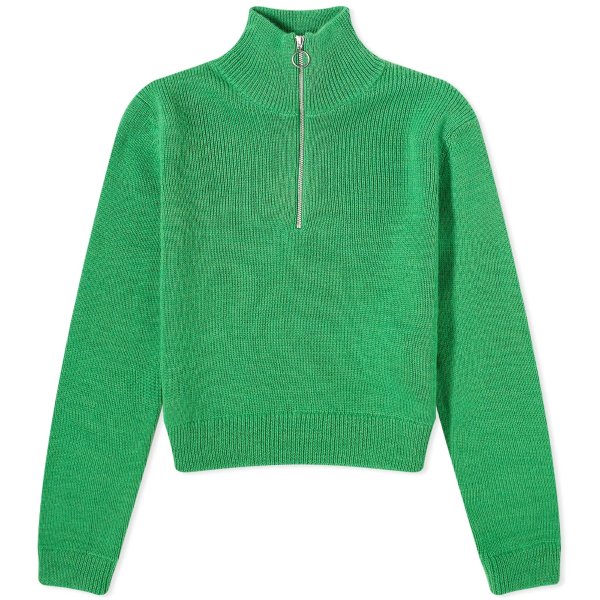 Acne Studios Kroy Sporty Retro Knitted TopGreen