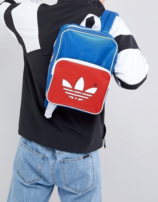 adidas Originals adicolor Retro Backpack In Blue