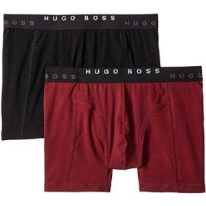 HUGO BOSS 雨果博斯 男士纯棉平角内裤，2条装